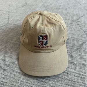 Vintage 2000s Y2K Sand Point Country Club Men’s Beige/Tan Strapback Golfing Hat